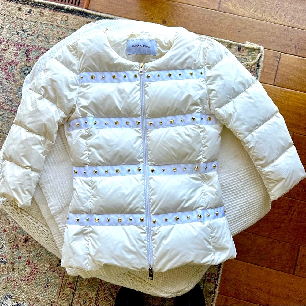 Flavio Castellano White Puffer Jacket